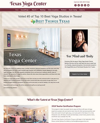 yoga studio website